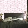 Coquette Style Wallpaper White and Powder Pink for Living Room and Bedroom 50x1000