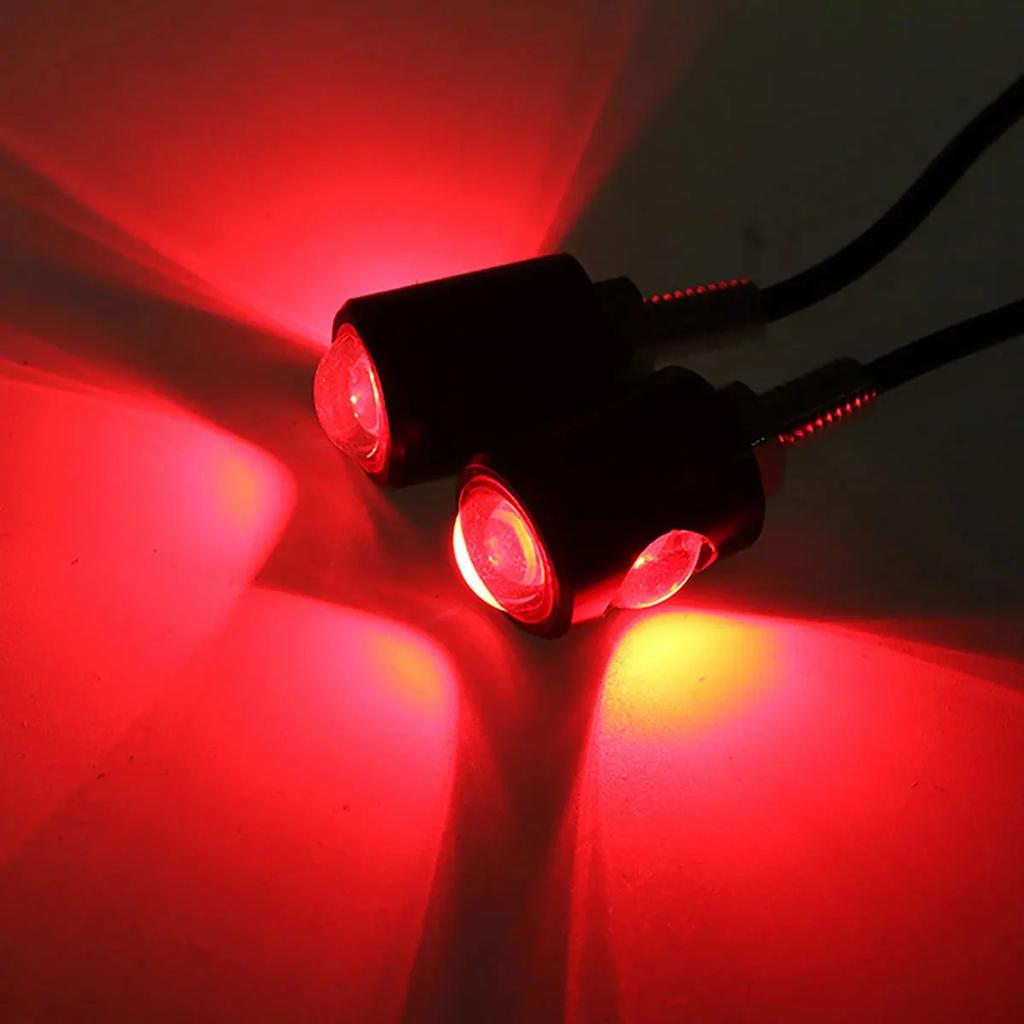 Universal Motorcycle LED Eagle Eye Shape Mini License Plate Light Turn Signal Turn Indicator Tail Rear Light Brake Fog Lamp Bulb