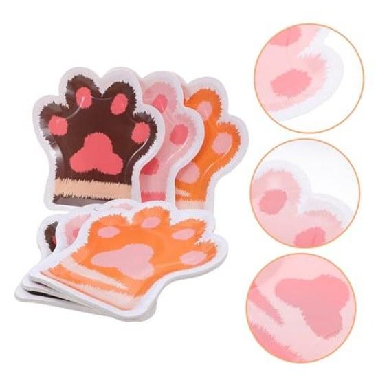 NUOLUX 30 Cat Paw Shaped Paper Plates Cute Party Tableware Fruits Desserts Lightweight Easy Use Suitable Birthday Parties Tea