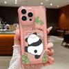 Чехол-карманник с прозрачной задней панелью из ТПУ для iPhone 17 16 Pro 17e 16e 15 14 13 12 Pro Max 11, мультяшная панда, мягкий силиконовый чехол на заднюю панель телефона