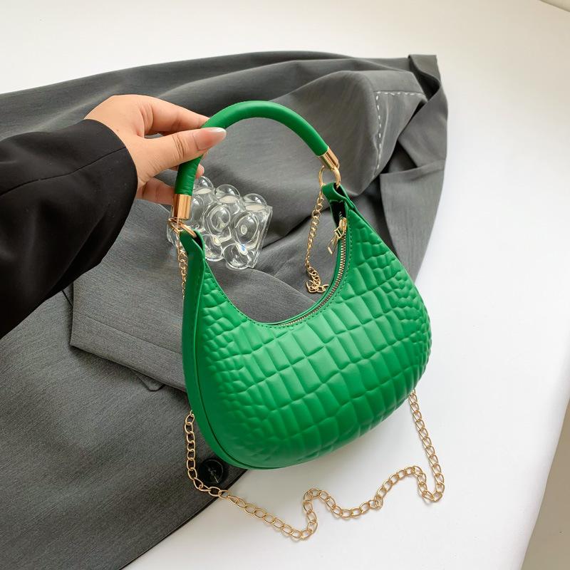 Повседневная сумка на одно плечо, однотонная женская сумка 2024 года, модная корейская версия новой простой и модной сумки под мышкой