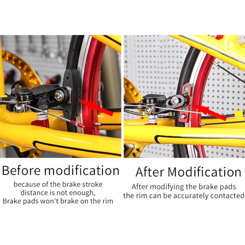 1 пара резиновых тормозных колодок C-образного типа, износостойкие шумопоглощающие удлинительные тормозные колодки для дорог