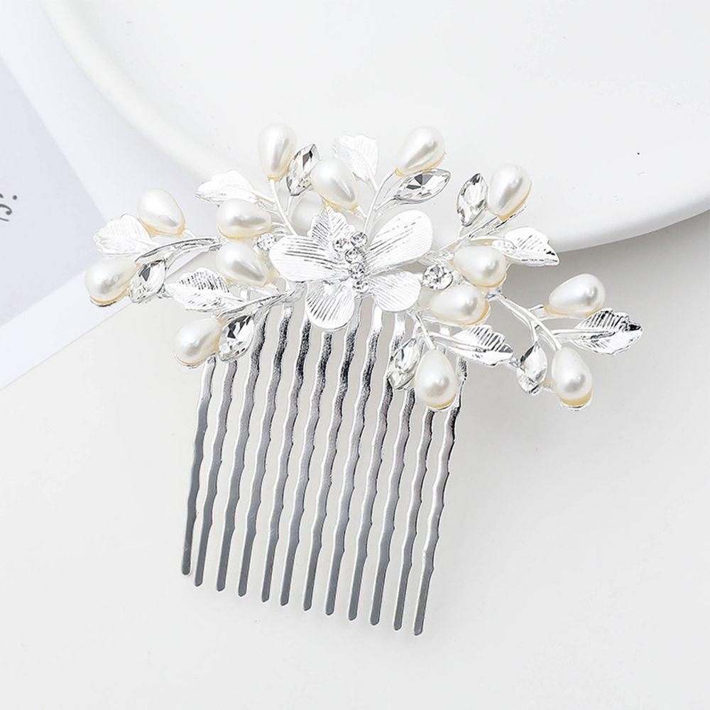Hairpin Women Korean Style Headwear Five-tooth Hair Comb Rhinestone Hair Stick Hair Accessories