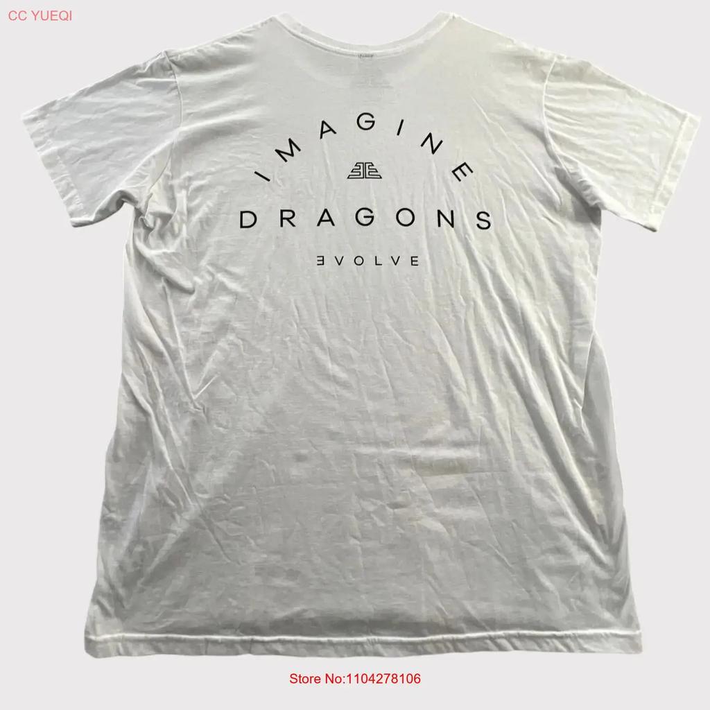 Imagine Dragons Evolve Принт Футболка Мужская 2XL Белый Группа винтажный Стиранный homme Унисекс уличная мода Топ Для Повседневной Носки