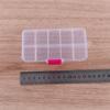 Square Storage Case Transparent Plastic Storage Box Fishing Box Fishing Tackle Box 10 Compartments