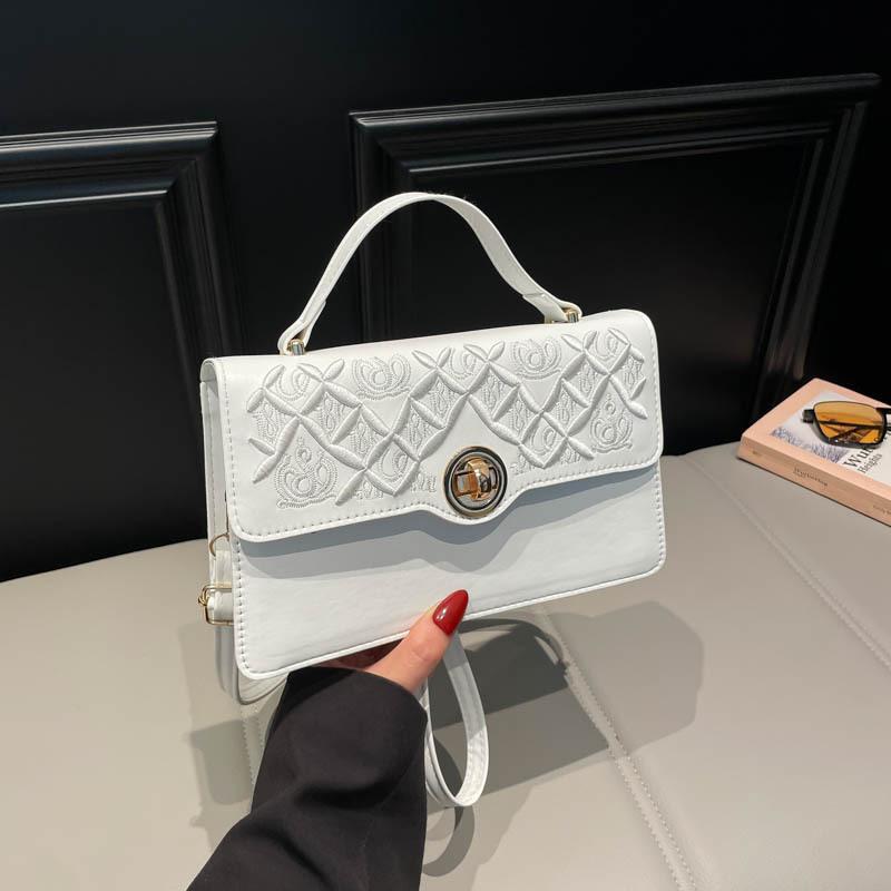 Женская сумка с замком, новая женская сумочка с принтом, повседневная сумка через плечо в иностранном стиле