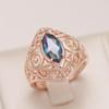 Vintage Pattern Colorful Zircon Large Rings Women Party Daily Classic Accessories