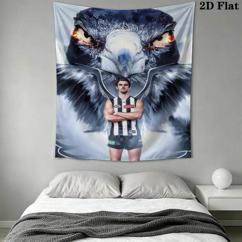 Collingwood Wall Tapestry Aesthetic Wall Hanging Printed Fabric Blanket Decorative Tapestries for Bedroom Living Room Home Decor