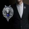 Vintage Animal Wolf Brooche Plastic Collar Pins Badge Brooches For Men