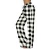 Women's Plaid Print Plush Casual Pants for Fall, Winter and Everyday Wear