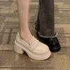 Small Leather Shoes Women's Summer New Platform Platform French Matte Loafers Slip-on Pumps