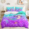 Mermaid Beautiful Rainbow Bedding Set Polyester Duvet Cover Set Single Full Twin Queen Comforter Sets for Girls Women Bed Linen