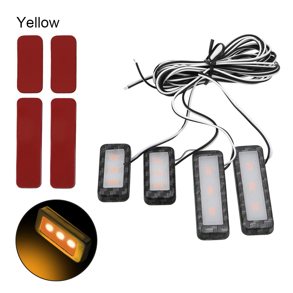 4Pcs Armrest Interior Door Handle Lighting Car Styling LED Car Inner Bowl Light Universal Auto Atmosphere Lamp Decorative Lights