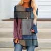 Patwork T Shirt Women's T-shirt Women Fashion T-shirt Color Block Tshirt Long Sleeve Tops Tees Ladies Tshirt Tunic Tops Girl