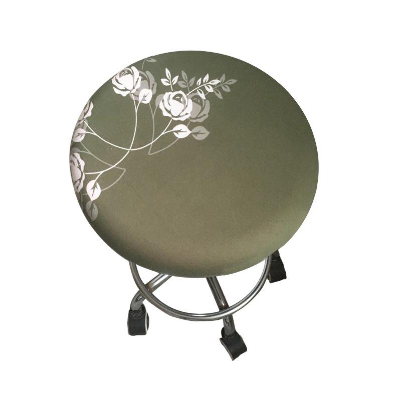 Домашний табурет, круглый чехол на стул, чехол с цветочным принтом, чехол на сиденье из спандекса, эластичный барный стул, разноцветный