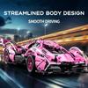 1:14 Pink Sports Car Building Blocks Toys Boys Or Adults Kits Adults Challenging Concept Racing Car Model Set DIY Toys for Girl Boys