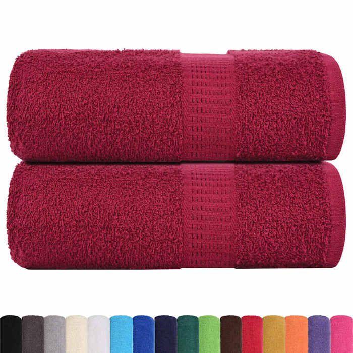 VidaXL Washcloths 2 Pieces FROGN Bordeaux 30 X 30 Cm 100% Cotton 136728