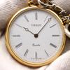 Б/у Редкие карманные часы TISSOT, лак «Цветок вишни», кварцевые, белый циферблат, в комплекте коробка, сделано в Швейцарии