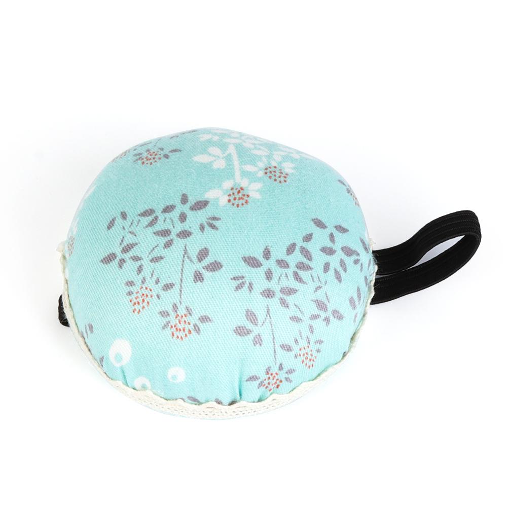 1Pc Cute Home Supplies Tool Ball-Shaped Needle Holder Floral Wrist Strap Sewing Pin Cushion