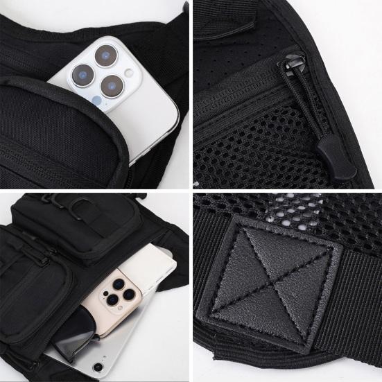 Нагрудная сумка для занятий спортом на открытом воздухе для мужчин, передняя сумка-жилет для бега с несколькими отделениями, EDC дорожный нагрудный рюкзак для тренировок, езды на велосипеде, пеших прогулок