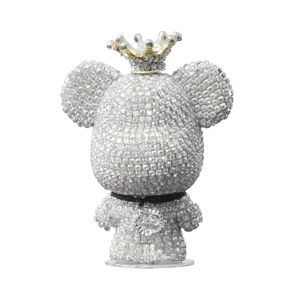 Автомобильный воздухозаборник в виде милого медведя из кристалла и бриллианта, ароматерапия, стойкий легкий аромат, блестящие стразы, автомобильные принадлежности, аксессуары для интерьера