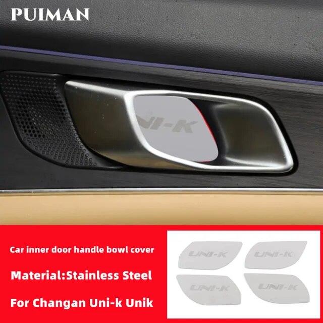 Для Changan Uni-k Unik 22 внутренняя ручка двери из нержавеющей стали, наклейки на чашу, украшение для салона автомобиля, аксессуары против царапин