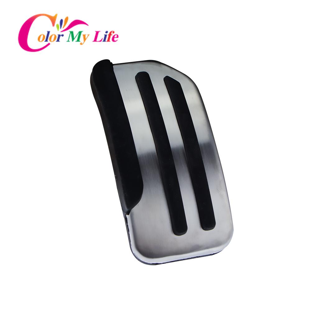 Автомобильные накладки на педали Color My Life для Nissan Versa Sunny Versa Note 2014-2017, защитный чехол для педалей из нержавеющей стали AT