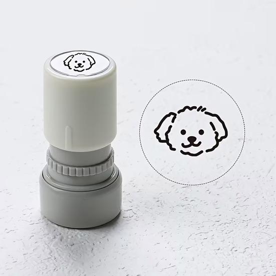Мультяшная собака Самозаполняющийся штамп Портативный DIY для открыток Конвертов Скрапбукинга Предварительно пропитанный Декоративный щенок Штампик День рождения
