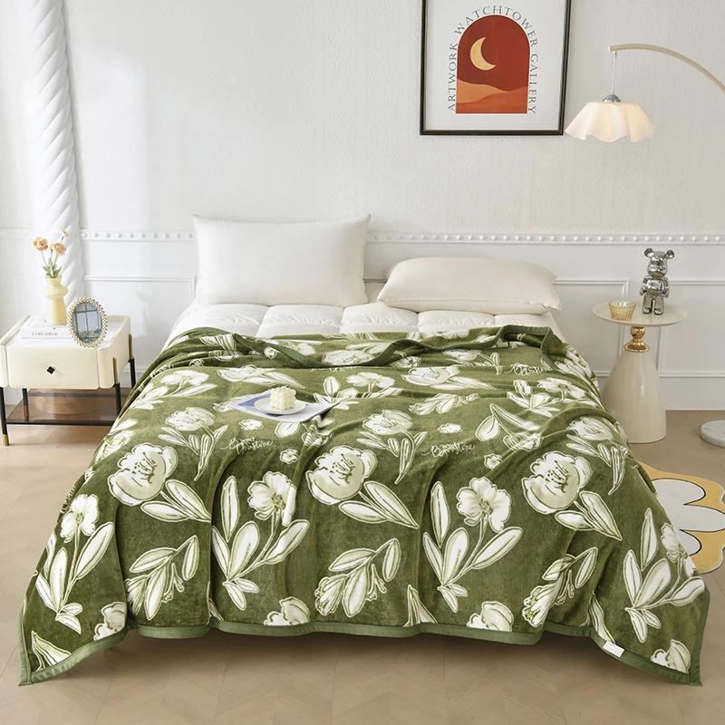 Белое цветочное одеяло, роскошное теплое, пушистое, мягкое, уютное фланелевое одеяло для дома, дивана, кресла, декоративное одеяло для спальни, кровати