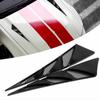 1 Pair New ABS Black Silver Side Flow Car Hood Sticker Vent Cover Decorative Air Intake