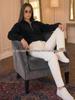 Autumn/Winter Oversize Lapel Half-Zip Slimming Hoodie - Comfy Outdoor Commuter Top