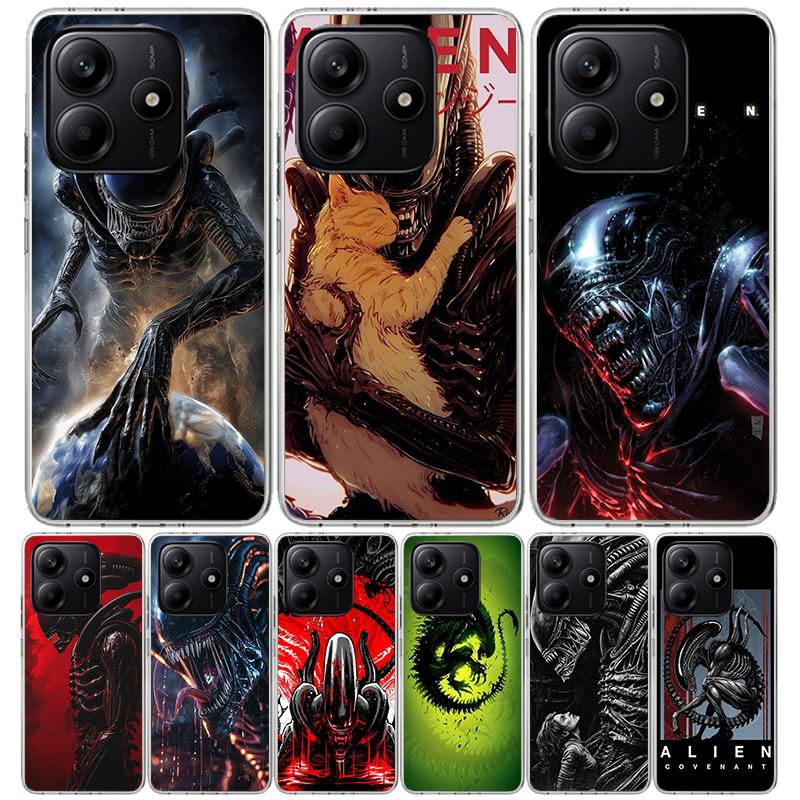 Cool A-Alien X-Xenomorph Case Phone Cover for Xiaomi Redmi Note 14 13 12S 12 11S 11 11T 11E 10S 10 Pro Plus 9 9S 5G + Trend Fund