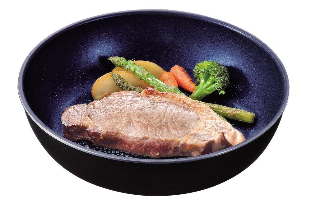 Pearl Metal Luxpan 26cm Detachable Handle Frying IH Blue Diamond Sold Black Pan, Compatible, Coating, [Handle Separately] HB-2437