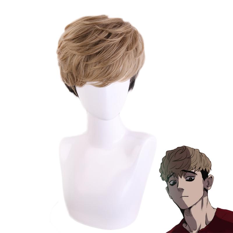 Аниме Killing Stalking SangWoo короткий парик косплей костюм термостойкие синтетические волосы мужские модные парики + шапочка для парика