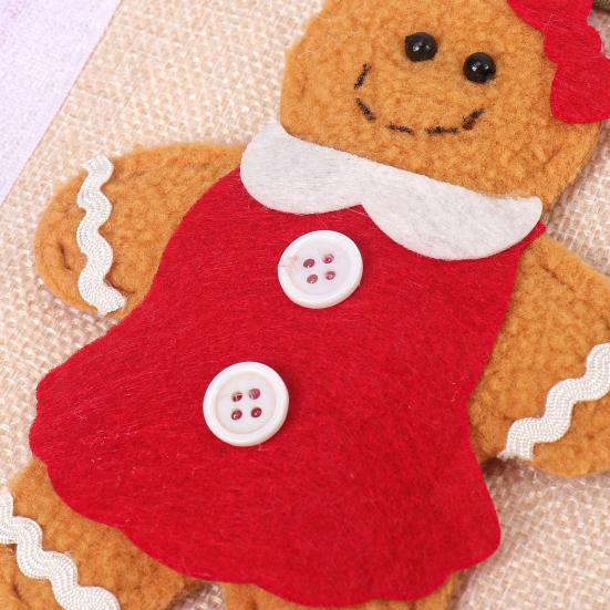 Christmas Refrigerator Handle Covers Gingerbread Man Kitchen Appliance Handle Covers for Fridge Door Holiday Home Office Decoration