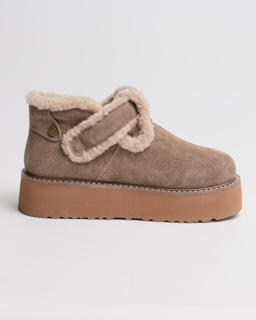 Угги с пряжкой Suny Liana 50900 36 бежевые замша шерсть