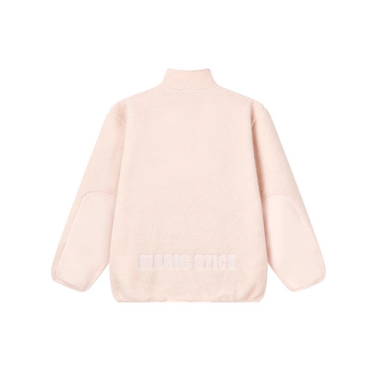 Fila Флисовая куртка с карманами свободного кроя со стойкой мужская куртка светло-розовая F51M249998F-PK