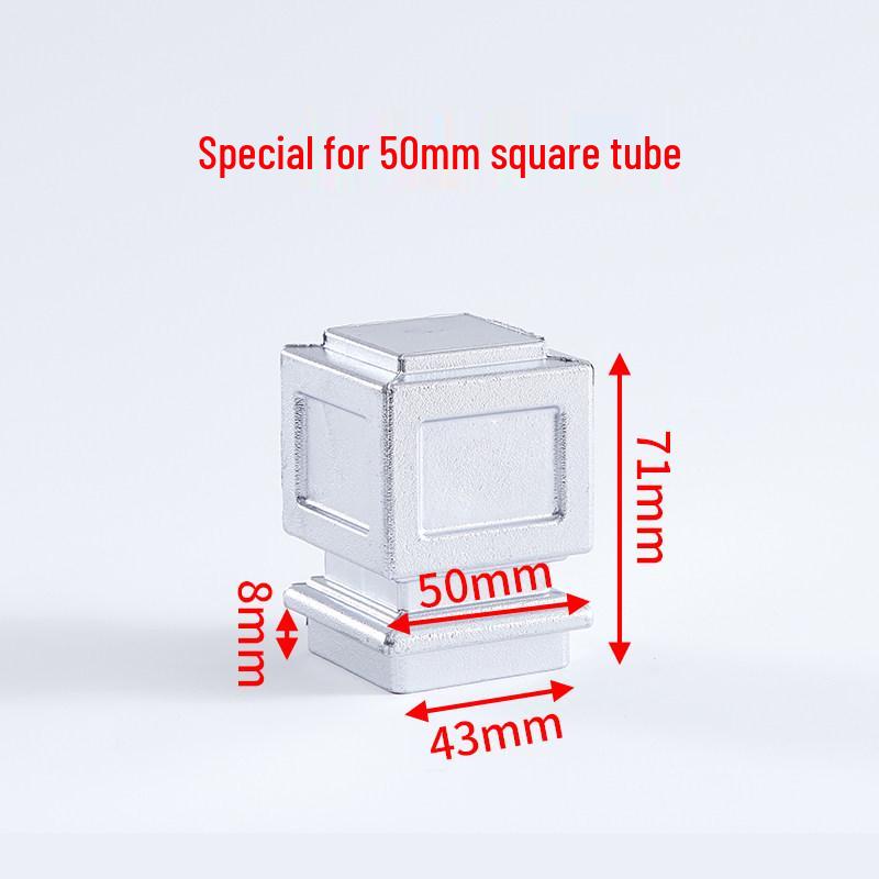 Aluminum Square Tube Decorative Rainproof Post Cap - Anti-Rust for Fence, Balcony, and Stair Handrails
