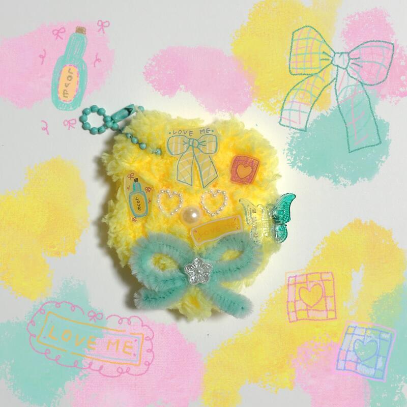 Брелок-брелок с рисунком четырехлистника