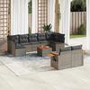VidaXL Garden Lounge Set with Cushions 10 Pcs, Patio Sofas, Patio Furniture Set, Outdoor Furniture, Grey 3227138