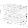 Акриловый органайзер для украшений с ящиками и разделителями для спальни или настольного хранения