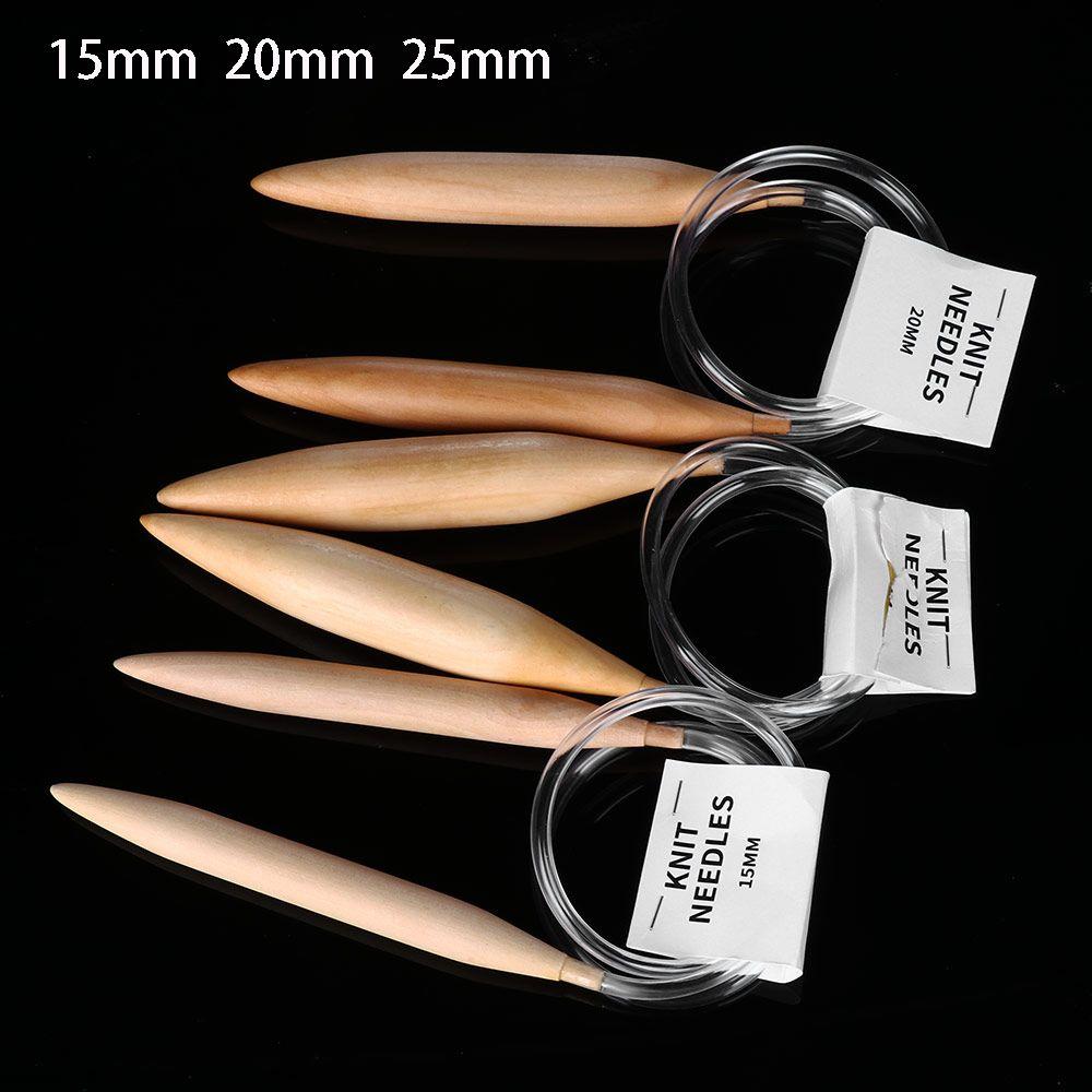 Fashion Yarn Circular Bamboo Sewing Tool Knitting Crochet Hooks Braided Ring Needle
