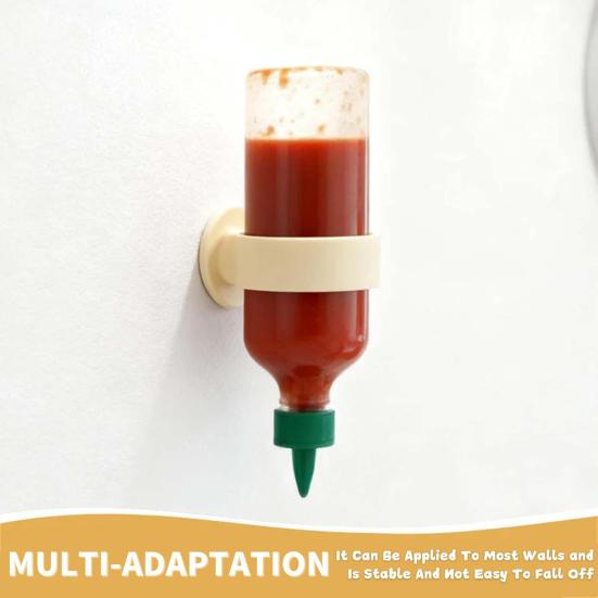 Gravity-Driven Bottle Holder No-Drip Silicone Stand for Ketchup Syrup Honey Universal Upside Down Dispenser