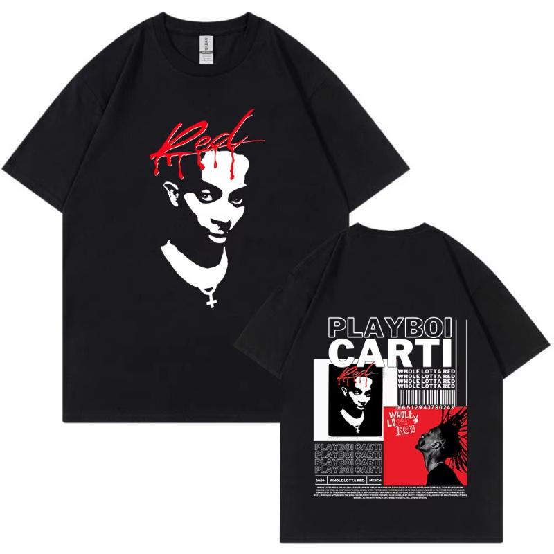 Футболка с принтом рэпера Playboi Carti, футболка с туром Antagonist 2023, футболка для фанатов концертов, унисекс, модная, хип-хоп, с коротким рукавом, оверсайз