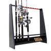 DRESS Wooden Rod Stand for 10 Rod Fishing Room Rods, Storage, Holder, Fishing, Gear, Rods, Stylish, Interior, Black,