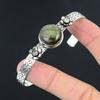 Natural Labradorite Flower Wife Anniversary Boho New Bangle Bracelet 925 Silver