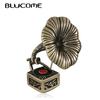 Retro Enamel Phonograph Brooch Pins Gold Color Women Men Suit Clothes Collar Clip Souvenir Gift Stereoscopic Brooches