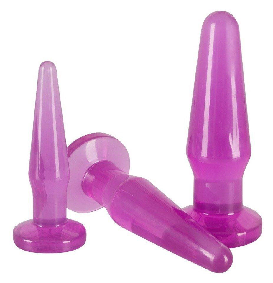 Set of 3 Anal Training Gel Butt Plugs