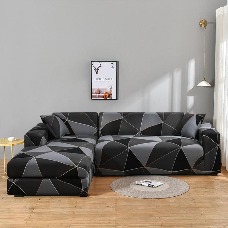 Elastic Sofa Covers for Living Room Stretch Slipcovers Sectional Couch Cover L Shape Corner Armchair Cover 1 /2 /3 /4 Seater 1pc