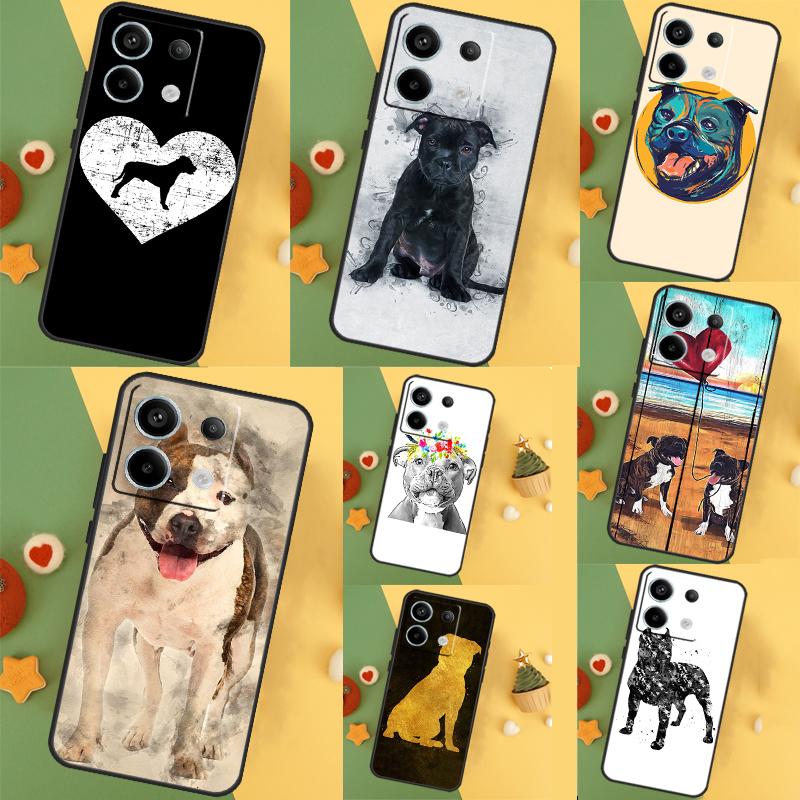 Staffordshire Bull Terrier Dog Case For Xiaomi Redmi Note 13 Pro 12 11 9 10 9S 10S 11S 12S Redmi 12 13 10C 12C 13C Cover
